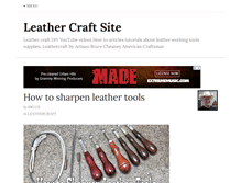 Tablet Screenshot of leathercraftsite.com